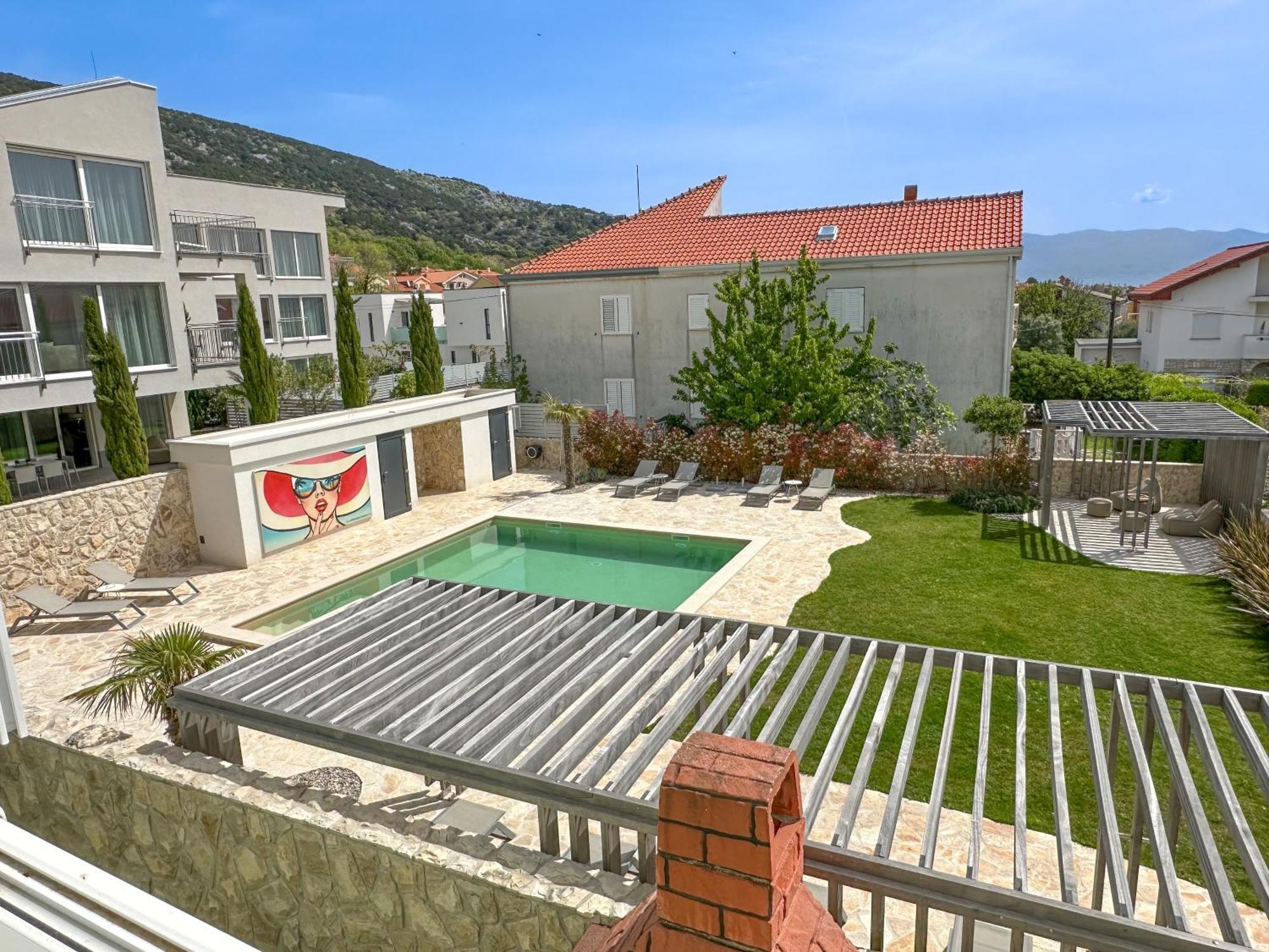 Apartment Baska Mit Poolarea - Krk, Kroatien Exterior foto